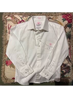 Classic White Kids Button Down Shirt
